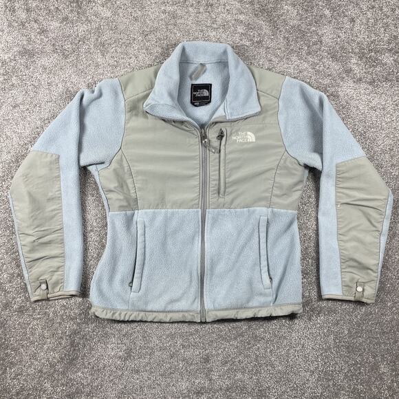 North Face Denali Jacket Womens Small Fleece Polartec Full Zip Color Block Blue - Picture 1 of 16